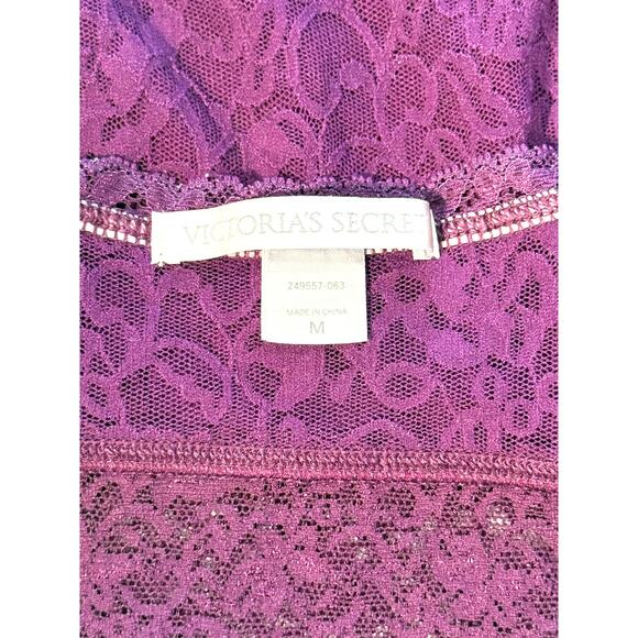 Two Victoria's Secret PINK Lace Bralettes Gray and Purple Size Medium - Picture 16 of 16